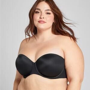 NWT Cacique X Lane‎ Bryant Lightly Lined Multi-Way Strapless Bra Black Size 42D